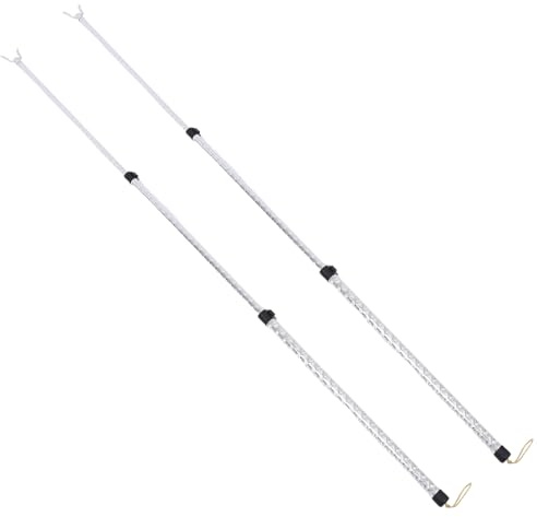 TOBBOMEY 2 Pezzi Asta Telescopica Regolabile in Lega per Appendere Vestiti e Piante Supporto Robusto per Interni ed Esterni Bastone Porta Abiti Estensibile per Balcone e Armadio