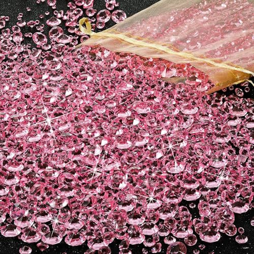 FENGCHUANG 4000 Stück Diamanten Deko Rosa Deko Diamanten für Kinder
