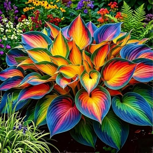 Rizomas de Hosta, Planta Perenne Resistente al Frío, Ideal para Zonas de Sombra y Decoración de Jardines-ap-6 Bulbo