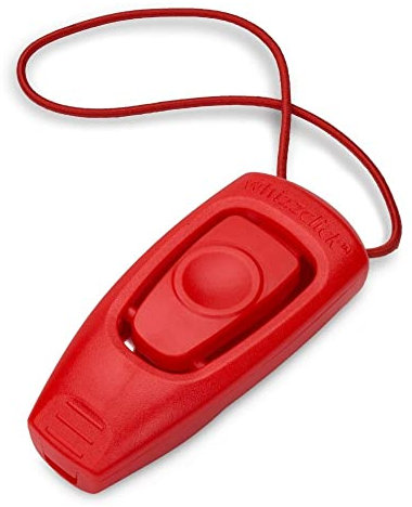 COMPANY OF ANIMALS Whizzclick, 2-in-1 kombinierter Clicker und Pfeife, Hundetrainingspfeife für Rückruf- und Clickertraining zur Belohnung, verstellbares und reflektierendes Trageband, für alle Hunde