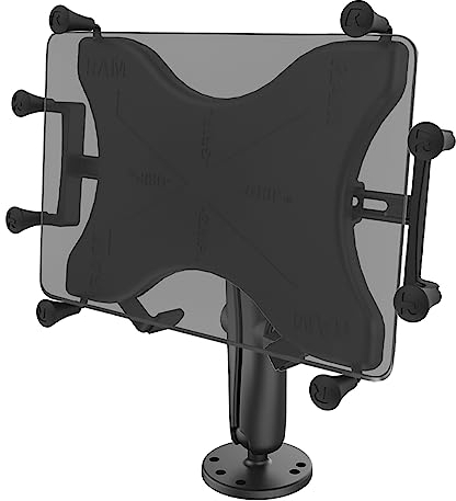RAM Mounts Flat Surface Mount with Long Double Socket Arm, RAM-B-101-C-UN9U (with Long Double Socket Arm and Universal X-Grip Cradle for 10# Large Tablets)