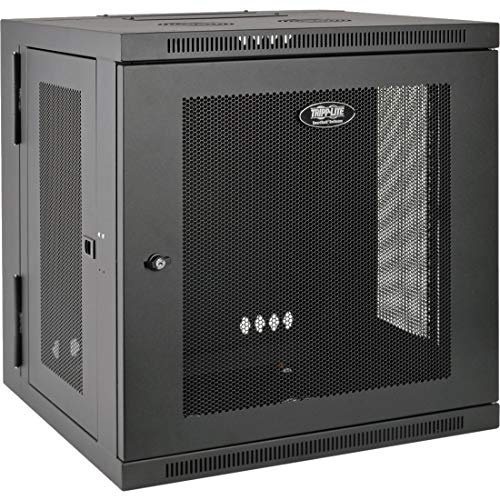 Eaton Tripp Lite SmartRack 12U UPS-Depth Wall-Mount Small Rack Enclosure, Hinged Back (Black) (SRW12USDP)