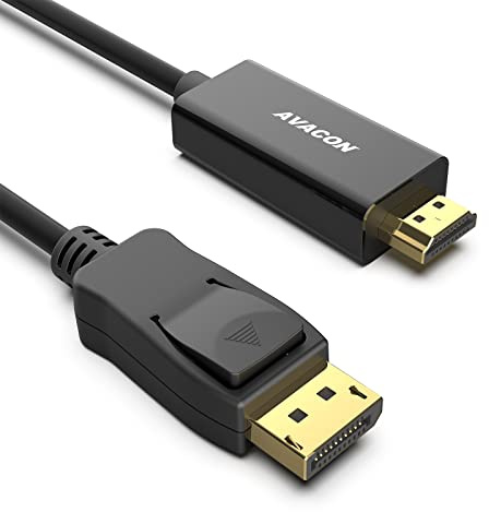 AVACON 4K DisplayPort to HDMI 6 Feet Cable, Uni-Directional DP 1.2 Computer to HDMI 1.4 Screen Gold Plated Cord for Lenovo, HP, ASUS, Dell and Other Brands