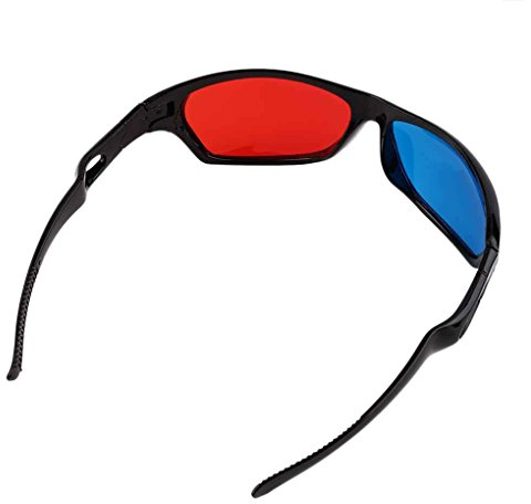 Kongnijiwa Cadre Noir Rouge Bleu Lunettes 3D anaglyphe Dimensional Movie Game DVD Lunettes