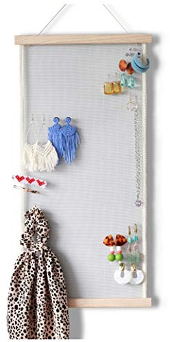 Heesch Earring Organizer Holder Display Wall Mount Hanging Jewelry Stud Earrings Necklaces Holder for Women Girls Hair Clips Hanger