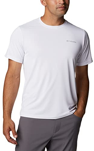 Columbia Men's Hike Crewneck Short Sleeve T-Shirt White