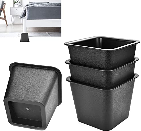 EMAGEREN 4 Rialzi per Letto Alza Piedi Letto Rialzo Letto Contenitore Alzate da Letto Rialzi per Mobili Alzare Letto Aggiungi Altezze Regolabili da 9.5 cm per Letto/Divano/Tavolo/Mobili