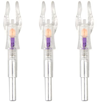 3pcs/ 6pcs Bogenschießen Leuchtnocken Beleuchtete Pfeil Nocken Automatisch Leuchtnocken Licht Arrow Nock Pfeilnocke für ID 4.2mm Carbon Pfeilshafts (Violett, 6 Stück)