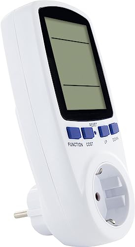 SCHWAIGER SOEM0100 Energiekostenmessgerät Einspeise-Messgerät Steckdosenmessgerät großes Display Datenspeicherung bei Netzausfall Strommessung