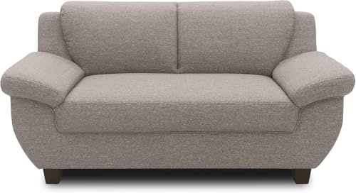 DOMO. collection Divano Panama, 2 posti, divano 2 pezzi, set 3-2-1, 91 x 159 x 80 cm (larghezza x profondità x altezza), tortora