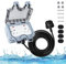 Holdfiturn Outdoor Plug Socket - 10M Extension Lead with Switched Double Socket and 2 Gang Power Outlet for Garden and Outside Use