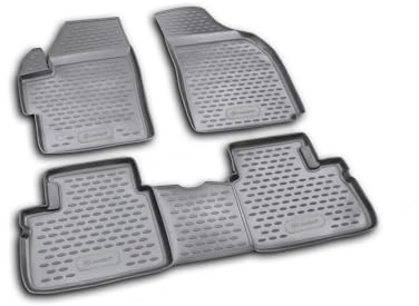 ELEMENT 3D Gummimatten Set passend für Opel Combo (2001-) | 100% passgenaue Auto Fußmatten | Grau | 100% passgenaue