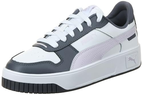 PUMA Damen Carina Street Sneaker, White-Lilac Frost-Galactic Gray, 37 EU
