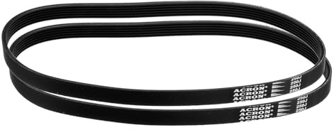 QUARKZMAN 2 stycken 250J6 PJ V 6 ribbade bälten 25 tum längd x 0,55 tum bredd x 0,14 tum höjd, EPDM gummi V-rem, Multi Wedge Micro V