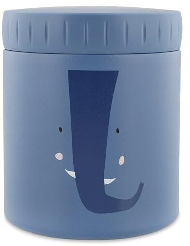 Trixie Mrs. Elephant - Barattolo termico per alimenti, 350 ml, a prova di perdite e portatile, mantiene il cibo caldo o freddo, in acciaio inox, contenitore per il pranzo per bambini