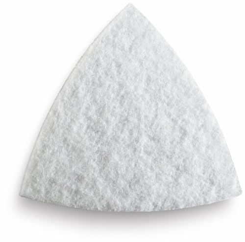 FEIN Schleifplatten-Set, flach, VE 2 St., Starlock Aufnahme, Dreiecksform, flache Ausführung, Klettenhaftteil. Kantenlänge 80 mm.