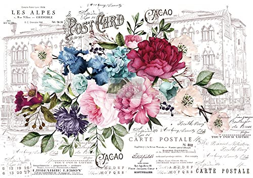 Redesign With Prima Decor Transfers Imperial Garden 44x30 Wall Decals DIY Wallpaper Wall Stickers Murals Decor for Kitchen Living Room Bedroom Bathroom Nightstands Table Décor