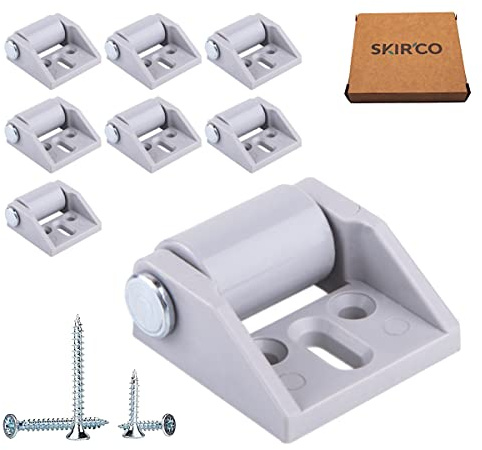 SKIR'CO Paquete de 8 ruedas pequeñas de 15 mm para muebles, ruedas de goma, no giratorias, ruedas fijas, dirección unidireccional, tornillos incluidos (8)