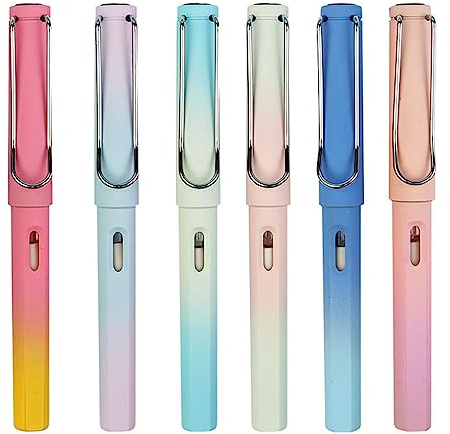 Kireida® 6 Stück Tintenloser Bleistift, Farbverlauf, Ewiger Radierbarer Nicht Leicht zu Brechender Bleistift, Geeignet zum Schreiben, Skizzieren