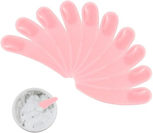 SKYPRO 50 mini spatole per cosmetici, palette ricurve, cucchiaio per maschera per trucco, crema per occhi, crema per occhi, strumento di bellezza per il viso, rosa