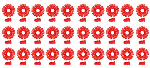 Vogelfutterstation Ersatzteile 30 Set Kolibri Futterspender Blumen Hängende Vogelfutterhäuser Ersatzteile Gartenzubehör Rot