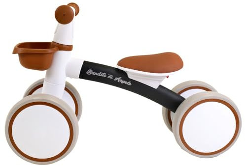 Bandits & Angels Laufrad First Rider Schwarz ab 1 Jahr für Jungen und Mädchen – Metall – Schwarzes Loop-Fahrrad – Kompakt und sicher für drinnen und draußen