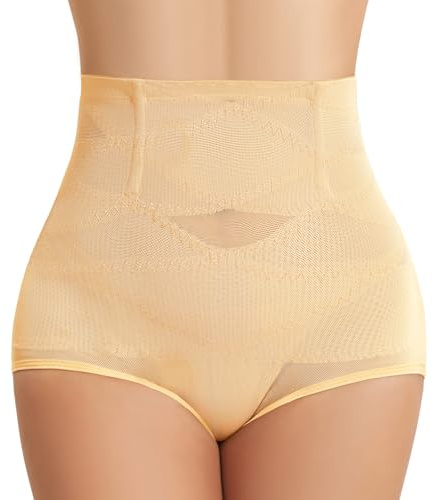 Tuopuda Förvaringshylsa Kvinnor Platt Mage Underbyxor Formning Hög Midja Underkläder Underställ Briefs Magen Bantning Shapewear Smal Kroppsformare Magkompression, Beige, XL
