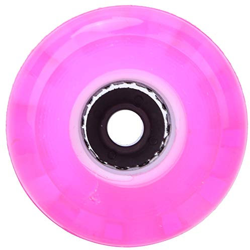 Roue de Skateboard, 4 pièces MS2409 PU rose 54x36mm, roue clignotante à double bascule, roues coulissantes à vitesse descendante pour plaque double déformée