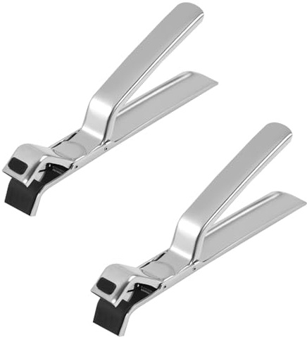 Retriever Tongs, halkfri grepptång i rostfritt stål, skålhållare, skållningsskyddande klämma för kök, hem, restaurang, 18,5 x 6 cm