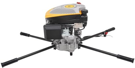 173cc 4 Stroke Post Hole Digger 2300W Petrol Earth Auger 8HP Horsepower Hole Digging Machine 1.5L Heavy Duty Earth Digging Machine with 4 Handles 50cm Borer Hole Digger Tool Without Drill Bits