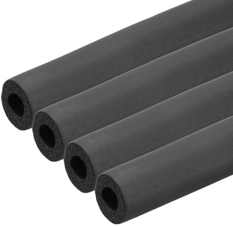 PATIKIL 16 mm (5/8 tum) ID x 1,3 fot x 0,3 cm rörisolering skumrör, 4 st rörskydd wrap bar rör för handtag grepp HVAC luftkonditioneringsenheter, svart