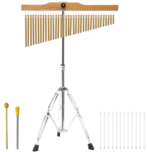 Togarhow Carillon a 36 barre 36 note a fila singola con supporto regolabile da 0,75 a 1,2 m, strumento a percussione musicale per orchestre, cori, aule scolastiche e bande della chiesa