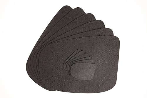 DAG STYLE Set 6 Tovagliette Americane Forma a Goccia + 6 Sottobicchieri, Linea Juta Light Cacao, 30 x 40 cm, PVC Antibatterico effetto Juta, Antimacchia, Made in Italy