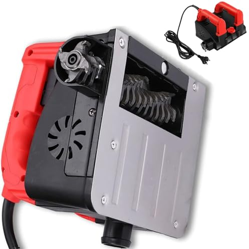 Pialla elettrica portatile per pareti 110V/220V con aspiratore: raschiatore/fresa per rimozione carta da parati, cemento, vernice e stucco; lavorazione a 90° (senza angoli morti)(Cement Kit)