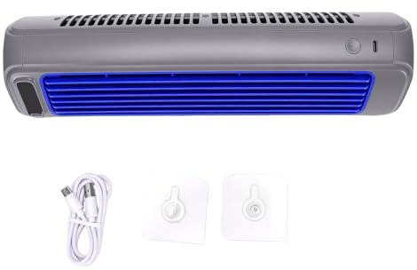 Naroote Climatiseur Portable, Rafraîchisseur de Bureau Rechargeable avec Moteur sans Balais, Écran Tactile LED, 3 Vitesses Réglables, Conception sans Pales, pour le Bureau