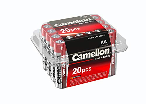 Camelion 11102006 - Batterien Plus Alkaline AA / LR6, 20 Stück, Kapazität 2700 mAh, leistungsstarke Einwegbatterien für elektronische Geräte zur optimalen Energieversorgung