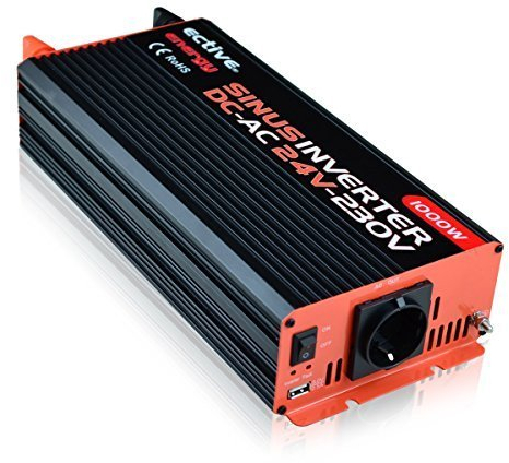 ECTIVE Reiner Sinus-Wechselrichter 24V auf 230V 1000W/2000W Spannungswandler (Inverter) by Energy