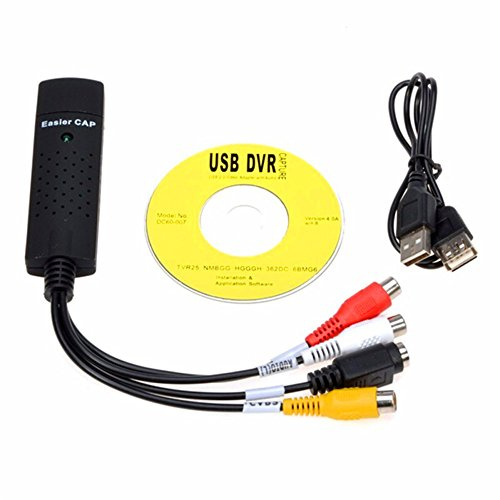 ZOMTOP Video Audio VHS VCR Scheda di acquisizione video USB per l'adattatore per scheda di acquisizione del convertitore DVD