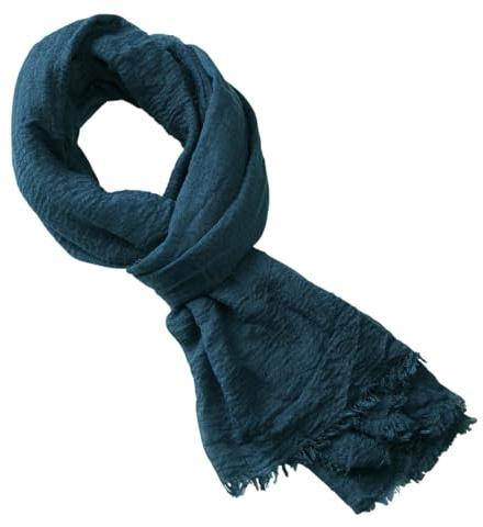 Sombrero-tendencia Cheche arrugado liso bufanda hombre mujer, azul marino, Talla única