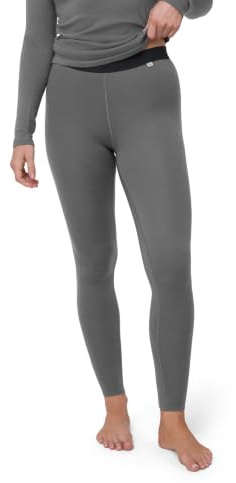 DANISH ENDURANCE Merino Wool Thermal Leggings Women, Grey, M