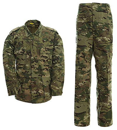 YUSHOW Men's Tactical Suit Camouflage Combat Jacket & Trousers Set Airsoft | Clothing Military Jacket Uniform War Game Army Military Paintball BDU Hunting Shooting Camo Gear