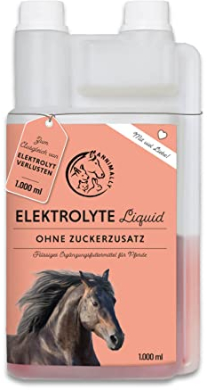 Annimally Elektrolyte Liquid für Pferde 1000ml mit Natrium, Kalium, Acerola, Calcium, Magnesium und Vitamin B flüssig - Elektrolyt Liquid ohne Zuckerzusatz