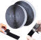 Self-Adhesive Hook and Loop Strips Tape Roll, 8m x25mm Black Heavy Double Sided Sticky Duty Strips with Strong Adhesive Industrial Strength Sticky Fastener Interlocking Fastener Mounting Tape