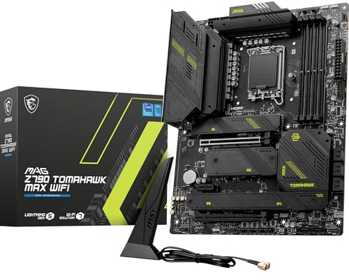 MSI MAG Z790 Tomahawk MAX WiFi Gaming Motherboard (Supports Intel 12th/13th/14th Gen Processors, LGA 1700, DDR5, PCIe 5.0, M.2, SATA 6G, 2.5Gbps LAN, USB 3.2 Gen2, Wi-Fi 7, Bluetooth