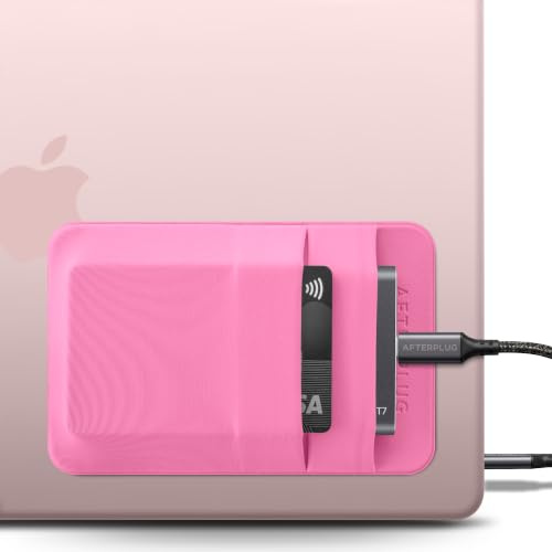 Afterplug Pochette Adhésive 2 Poches pour Disque Dur d'Ordinateur Portable, Poche Autocollante Réutilisable pour SSD Portable, HDD, Souris Fine et Câbles (Petite - Compatible SSD)