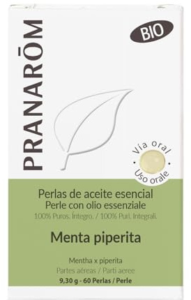 Pranarôm - Huile essentielle - Menthe poivrée parties aérées bio 60 mini capsules.