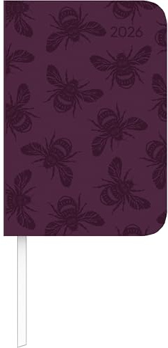 Alpha Edition - Lady Journal Mini Deluxe Purple 2026 – Taschenkalender 8×12 cm – 144 Seiten – Mini-Planer mit Tucson-Einband & Motivprägung – kompakter Terminplaner für unterwegs