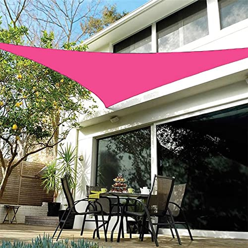 Waterproof Sail for Balcony 6x6.5m 98% UV Protection No Drill Installation Polyester Canopy Kit Garden Pavilion Rose Red Outdoor Shade Solution