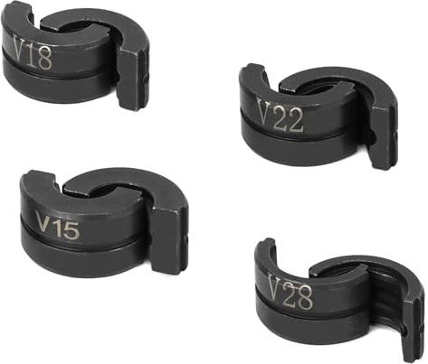 Pressbackar V-kontur, V12/15/18/22/28 mm kontur används för pressning av kopparrör, professionell pressbackrör för rörpresstång handpresstång rostfritt stålrör, svart