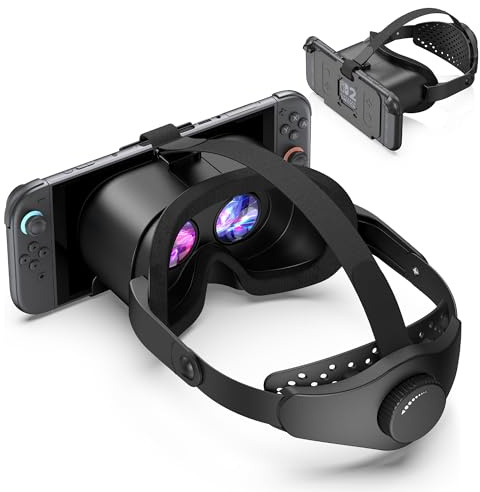 Aggiornamento del visore VR per Nintendo Switch 2 (2025), occhiali per la realtà virtuale VR Switch 2 con lenti HD regolabili e comoda fascia per la testa, occhiali 3D Virtual Boy per accessori Switch
